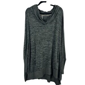 Melissa McCarthy Seven7 Long Sleeve Gray Tunic with Front Pockets Size 3X